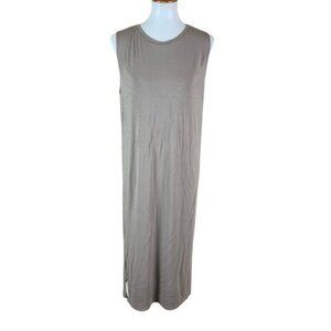 Elloh Sleeveless Maxi Dress Brown‎ Soft Stretch Casual Minimalist Small